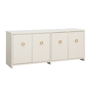 Sauder Grand Coast TV Credenza for TVs up to 65" Dove Linen - 1 of 4