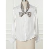 Allegra K Women's Fasion Stripe Skinny Ribbon Scarves Neck Wraps Neckerchief Hairband - 2 of 4