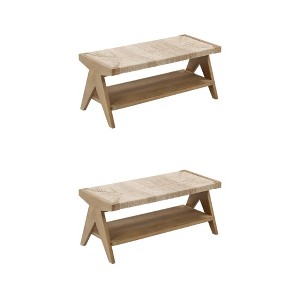 Nathan James Beacon Seagrass Bench Light Brown - 1 of 4