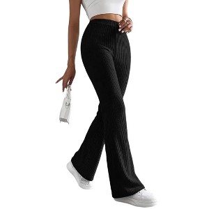 Coolmee Women's  Leggings High Waisted Sweatpants Bell Bottoms Bootcut Yoga Pants - 1 of 4