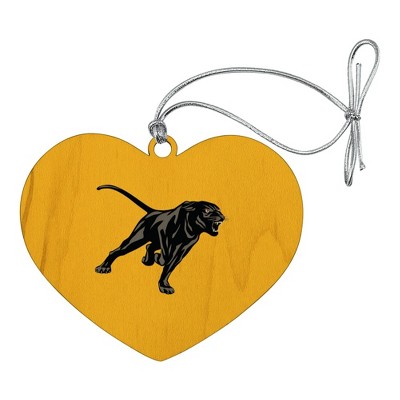 Prairie View A&M Secondary Logo Heart Love Wood Christmas Tree Holiday Ornament