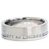 Pompeii3 1 1/10ct Diamond Eternity Wedding Ring Brushed 14K Band - 2 of 4
