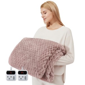 Electric Blanket with 6 Temperature Settings, Automatic Power-off After 9 Hhours, Comfortable and Soft Wool, Quick-Heating, Machine Washable - 1 of 4