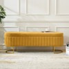 Bernardo Modern Tufted Storage Bench with Metal Legs|ARTFUL LIVING DESIGN - 3 of 4
