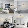 POWLIG 42.7-in 6-Light Black and Gold Modern Dimmable Bathroom Vanity Light with Cylindrical Glass Shade - 4 of 4