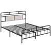 Bed Frame, Queen Size Bed Frame, Heavy Duty Metal Bed Frame, with Upholstered Headboard, Soundless, No Box Springs Needed, Black - 4 of 4