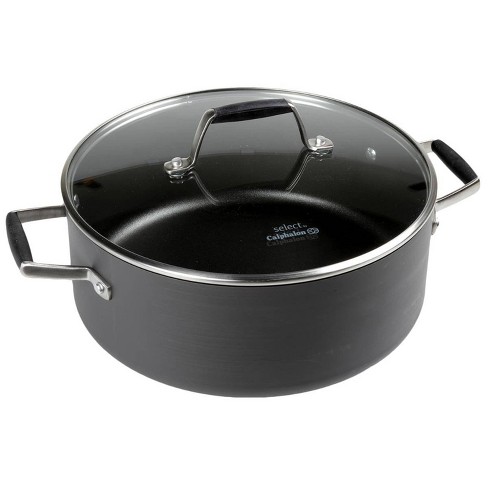 Cooks Standard 7 Quart Hard Anodized Nonstick Dutch Oven Casserole Stockpot with Lid Black