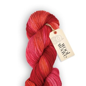 Woolweave Fingering Yarn - Hand Dyed Variegated Yarn - 75% Merino Wool & 25% Polyamide, 438 Yards, 100g - Berry Bowl - 1 of 4