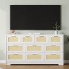 10 Drawer Dresser for Bedroom, 59'' Farmhouse Rattan Dressers & Chests of Drawers, Wooden Storage Organizer with Anti-Tipping Device - 3 of 4
