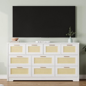 10-Drawer Dresser with Waterproof Top, Anti-Tip Kit, Modern Wood Grain, MDF Frame, for Bedroom, Living Room, Entryway - 1 of 4