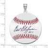 Black Bow Jewelry Sterling Silver Bert Blyleven Signature LG Enamel Baseball Pendant - 4 of 4