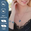 Infinity Love Birthstone Necklace for Women, Silver Plated Heart Pendant with Adjustable Chain - 2 of 4