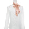 Elerevyo Women's Floral Chiffon Lightweight Skinny Neck Scarf Neckerchief - 2 of 4