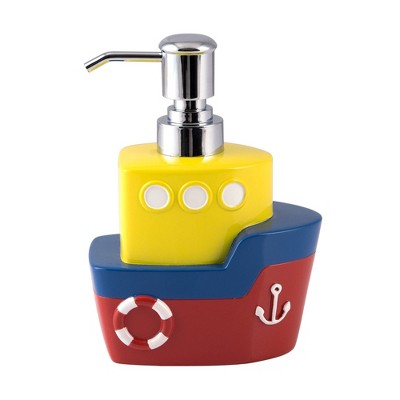 Nautical Submarine 3-Piece Kids' Bath Accessory Set in Multicolor Resin