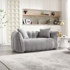 66" Comfortable 2 Seater Chenille Bean Bag Sofa with High Resilience Foam,Reclining Lounge Couch for Living Room-Baofuwish - 3 of 4