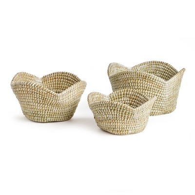 Plum & Post Rivergrass Lotus Baskets St/3