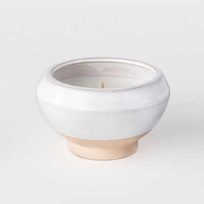 11oz Textured Ceramic Jar Candle Sandalwood & Tobacco - Threshold™ designed with Studio McGee