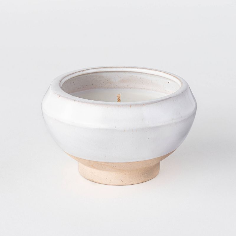 11oz Textured Ceramic Jar Candle Sandalwood &#38; Tobacco - Threshold&#8482; designed with Studio McGee, 1 of 10