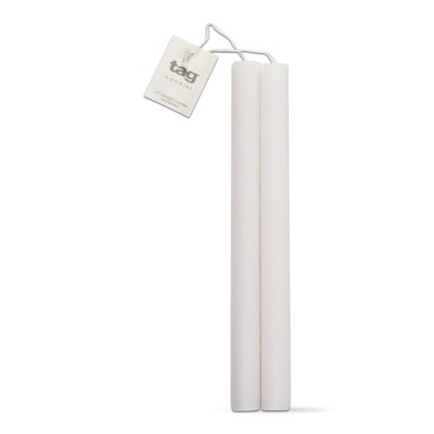 tag Straight Taper Paraffin Wax Candle Set Of 2