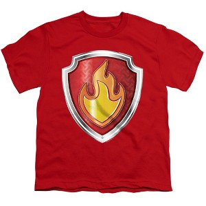 Paw Patrol Marshall Badge Costume Kids T Shirt For Youth  Red  Large - 1 of 4