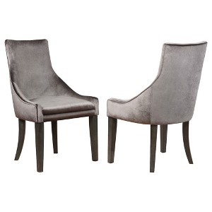Coaster,Phelps Velvet Upholstered Dining Side Chair Grey (Set of 2) - 1 of 4