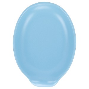 Nat & Jules Ice Blue 6 x 4 Glossy Ceramic Oval Countertop Spoon Rest - 1 of 4