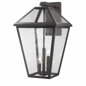 Talbot Outdoor Wall Sconce - 3 Bulb, Dimmable, Wet Rated, Classic Village Design - 1 of 4
