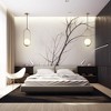 DORESshop 1-Light Modern Copper Pendant Light with White Glass Shade, No Bulb Included - 3 of 4