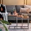 Costway 3 Pcs Nesting Coffee End Table Set Stacking Side Nightstand Living Room Office - 2 of 4