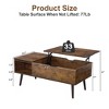 NicBex 39 Inch Wood Lift Top Coffee Table with Hidden Compartment and Shelf for Living Room,Reception Room,Brown - 3 of 4
