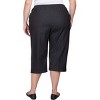 Alfred Dunner Plus Women's Relaxed Fit Pull-On Denim Capri,Black, Size 24W - 2 of 4