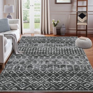Coucheta Washable Rug Area Rugs for Living Room Bedroom Farmhouse, Geometric Neutral Rug Low Pile Non-Slip Soft Stain-Resistant Carpet for Room - 1 of 4