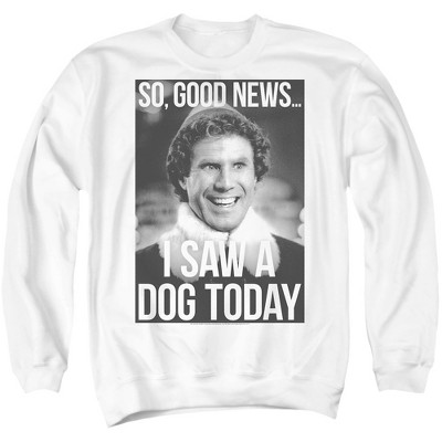Elf Must Love Dogs Adult Crewneck Sweatshirt