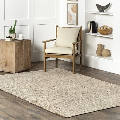 Elfriede Round Natural Jute & Cotton 6' Area Rug