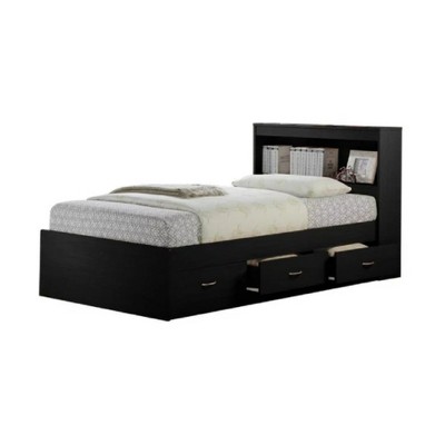 Vtec Trading Black 3-Drawer Twin-Size Kid'S Bed