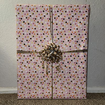 8x2.5' Foil Hearts Gift Wrapping Paper Pink - Spritz™ : Target