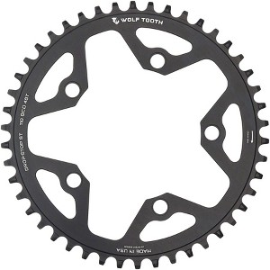 Wolf Tooth 110 BCD Gravel, CX and Road Chainring - 46t, 110 BCD, 5-Bolt, Drop-Stop ST, For Shimano HG+ and KMC 12-Speed - 1 of 1