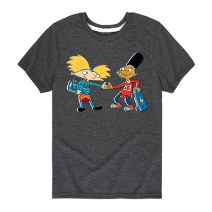 Boys' - Hey Arnold! - Arnold and Gerald Skateboard Short Sleeve Graphic T-Shirt - 1 of 4