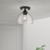 Livex Lighting Glendon 1 - Light Semi-Flush Mount in  Black/Brushed Nickel - 4 of 4