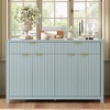 55" Buffet Sideboard Cabinet, Coffee Bar Storage Cabinet with 2 Drawers, Media Console Table, Kitchen Pantry Cabinet for Living Room Entryway - 2 of 4