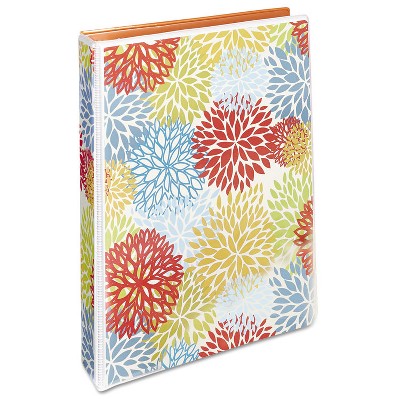 Avery Durable Mini Fashion Binder 8 1/2 x 5 1/2 1" Capacity Floral/Orange 18447