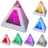 LED Alarm Clock with Color Changing Night Light and Temperature Display - Pyramid Shape, Digital Display for Bedroom and Living Room - 2 of 4