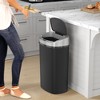 iTouchless 13 Gallon Sensor Kitchen Trash Can with Lid and Odor Filter, Black, Plastic Durable Dent-Proof Plastic Garbage Bin Automatic Waste Basket - image 2 of 4