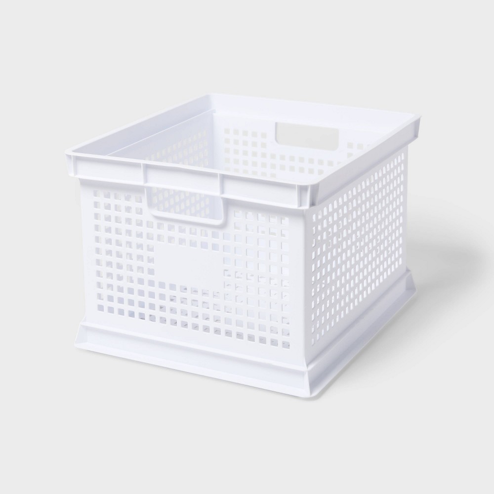 30.6qt Crate Utility Storage Crate White - Brightroom™