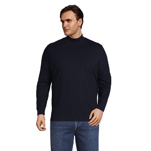 Lands' End Men's Super-T Mock Turtleneck - 1 of 4