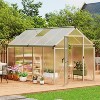 Acekool 6x10FT Aluminum Greenhouse - Polycarbonate Panels, Roof Vent & Sliding Door for Outdoor Gardening - 4 of 4