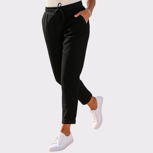 Women's Cropped Pull On Pants - LASCANA - 1 of 4