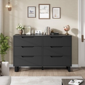 4/6 Drawer Dresser with Removable Legs, Freestanding Storage Cabinet for Bedroom, Closet - 1 of 4