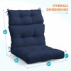 EAGLE PEAK Tufted Outdoor/Indoor High Back Patio Chair Cushions, Set of 2, 46'' x 22'' - 3 of 4