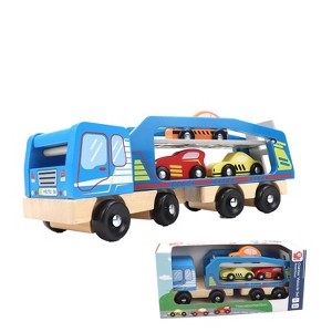 Leo & Friends Wooden Car Carrier Set - 1 of 4